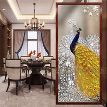 Modern Art Glass Screen Partition Living Room Brief Xuan Guan Guan Bedroom Shelter Home Gold Screen Seat Creative Peacock