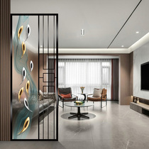 Modern entrance hall shoe cabinet screen partition living room blocking restaurant small apartment light luxury art glass solid wood cabinet