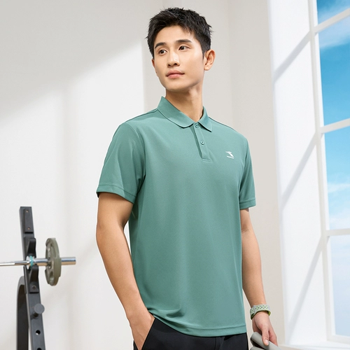 Мужская летняя дышащая легкая и тонкая спортивная футболка polo для спортзала, для бега, короткий рукав