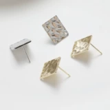 Квадратные серьги, аксессуары, 14 карат, золотой цвет, DIY