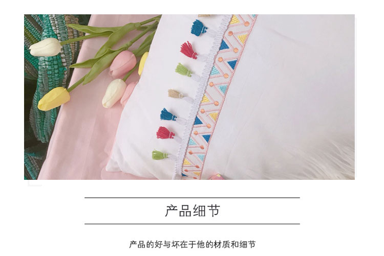 ins Bohemian tua handmade có Giường tầng và ăn sáng một gia đình bốn rắn đôi sợi giường 1,8 mét - Bộ đồ giường bốn mảnh bộ ga gối everon