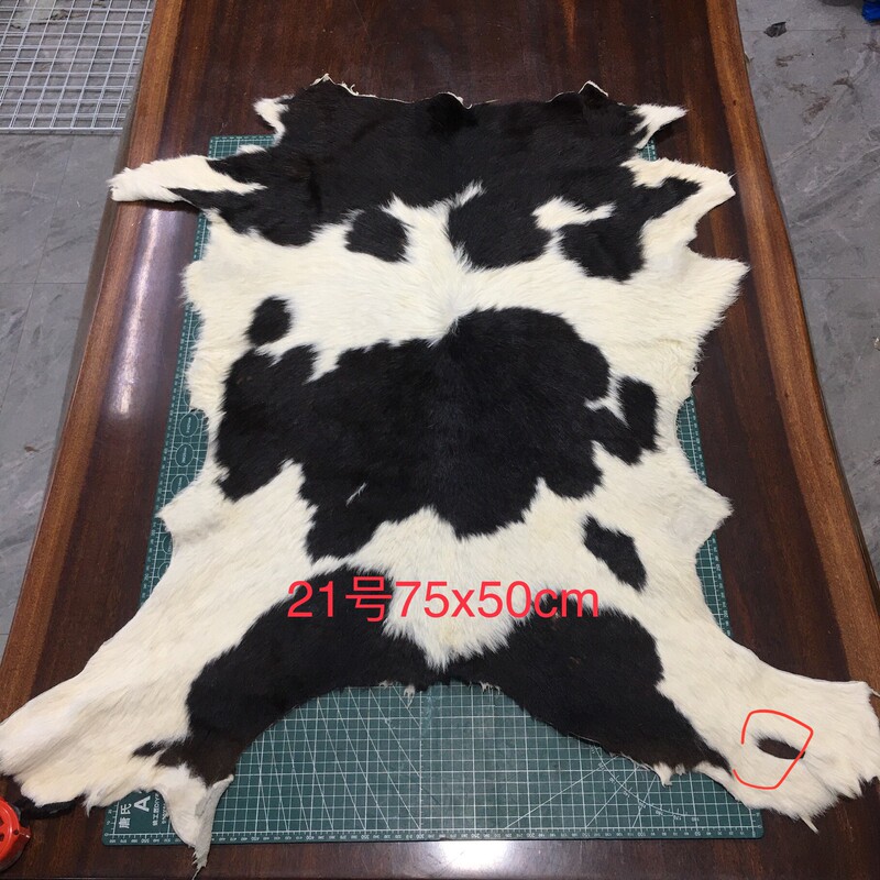 Original Natural Color Cowhide Leather, Fur Integrated Leather Clothing, Shoes, Boots, Bags, Handmade DIY Leather Materials