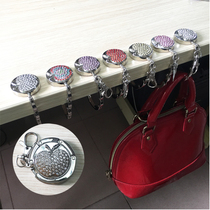 Creative Inside Fold No Marks Apple Buckle Full Drill Portable Hooks Table Side Ladies No Rusty Delicate Hook Key Buttons