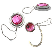 Creative Belt Drill Crystal Hanging Bag Hook Folded Metal Hook Round New hanging Bauer Fancy Gift 10