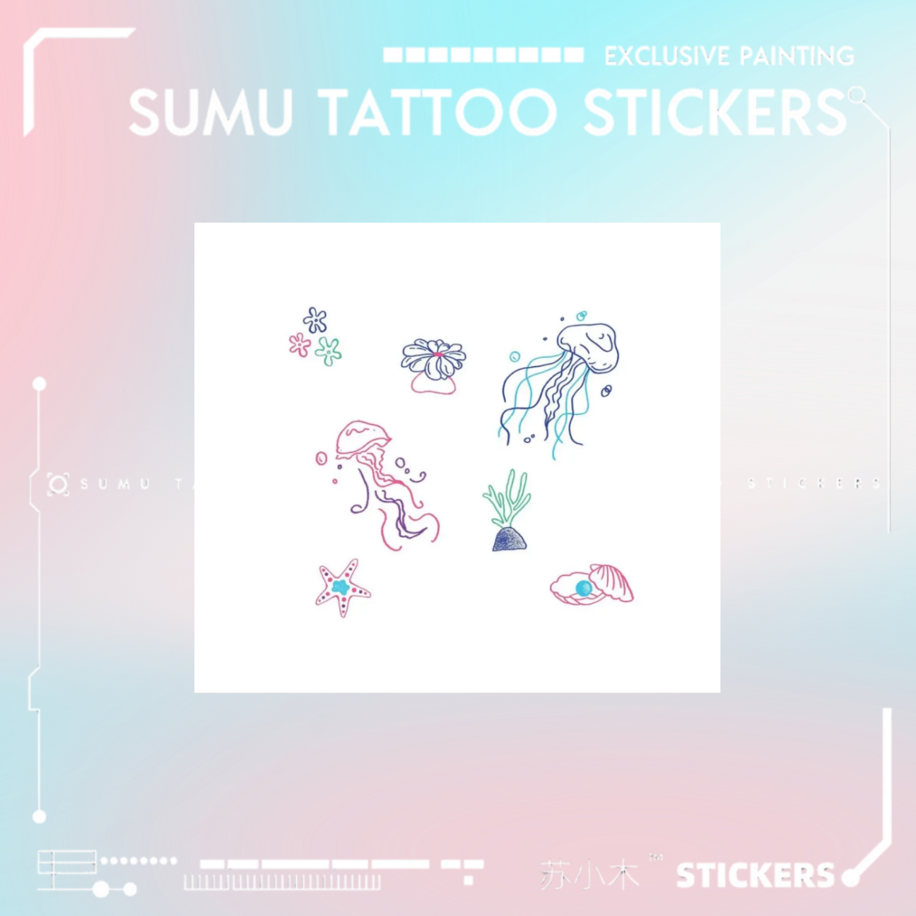Su xiaomu mini picture cartoon tattoo sticker: waterproof is long ...