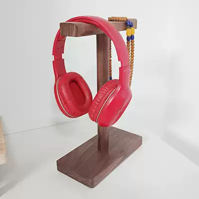 Black walnut solid wood ear rack universal headset rack headset bracket display rack jewelry rack