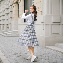 Korean school uniform suit Womens class suit Korean version of middle school students college style loose student clothes JK uniform autumn clothes