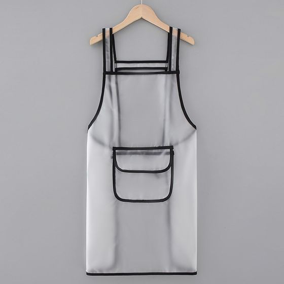 Apron waterproof and oil-proof new style 2024 popular internet celebrity home kitchen women's TPU work clothes fish killing apron customization