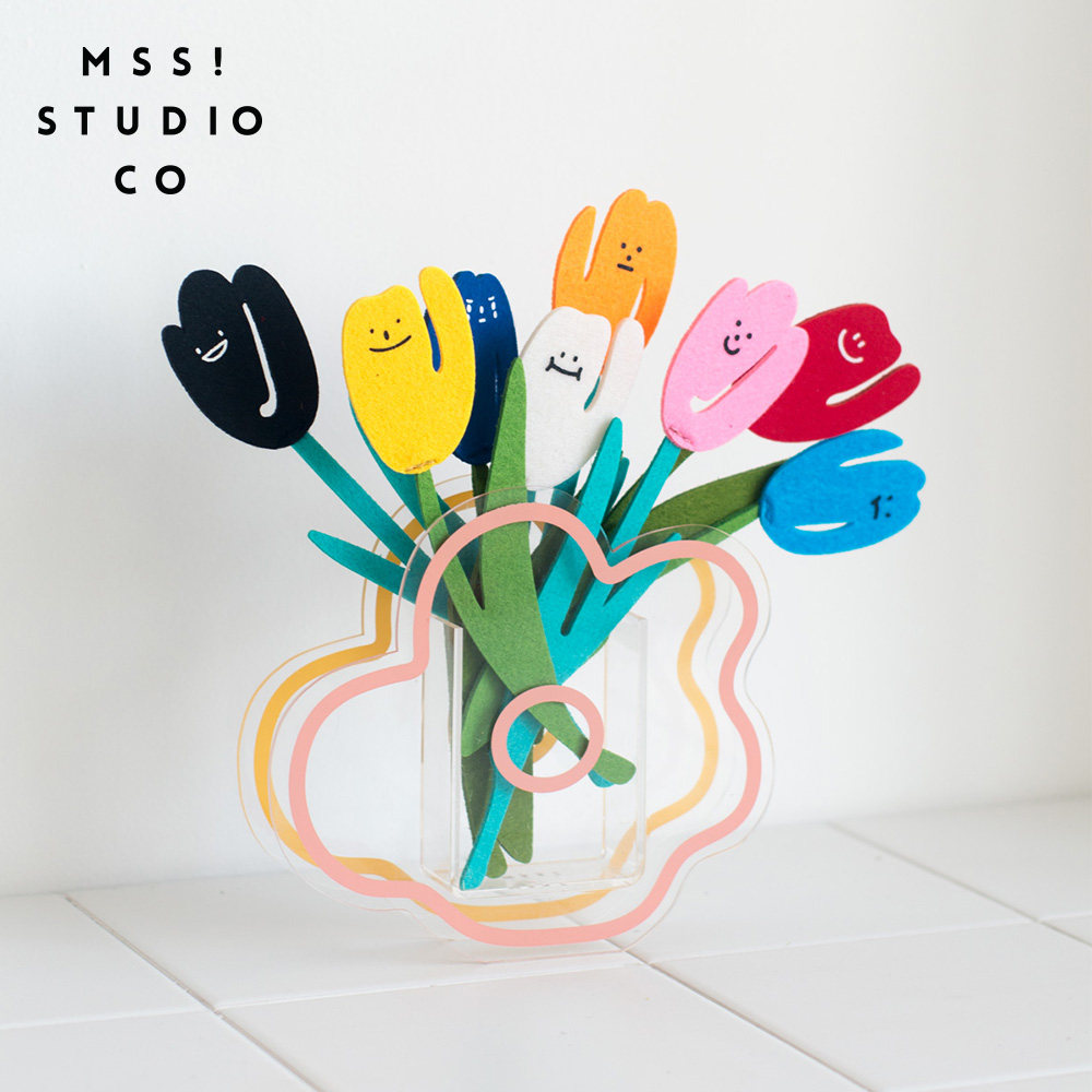 MSS meow Quests Original Fafa Tulip Flowers Felt Flowers Decorate Scents and Cards New Year's Valentine's Day