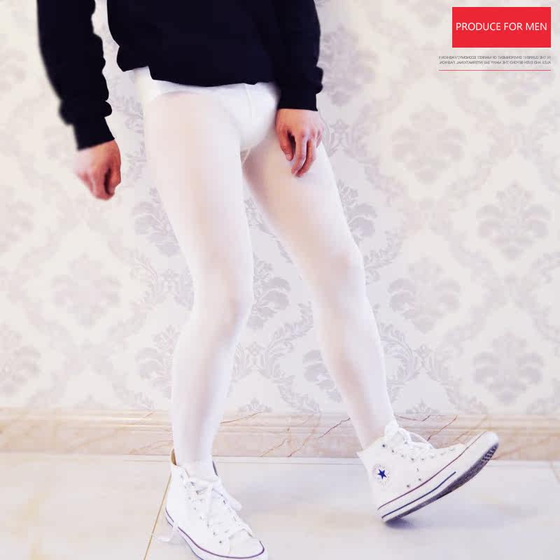 80D thin men's inner lap pants stockings velvet silk stockings pants stockings men wear pants socks white silk stockings for men