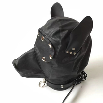 High-grade sm matchmaking mask cover dog head cover leather bondage adult toy K9 hood mask Queen torture kit