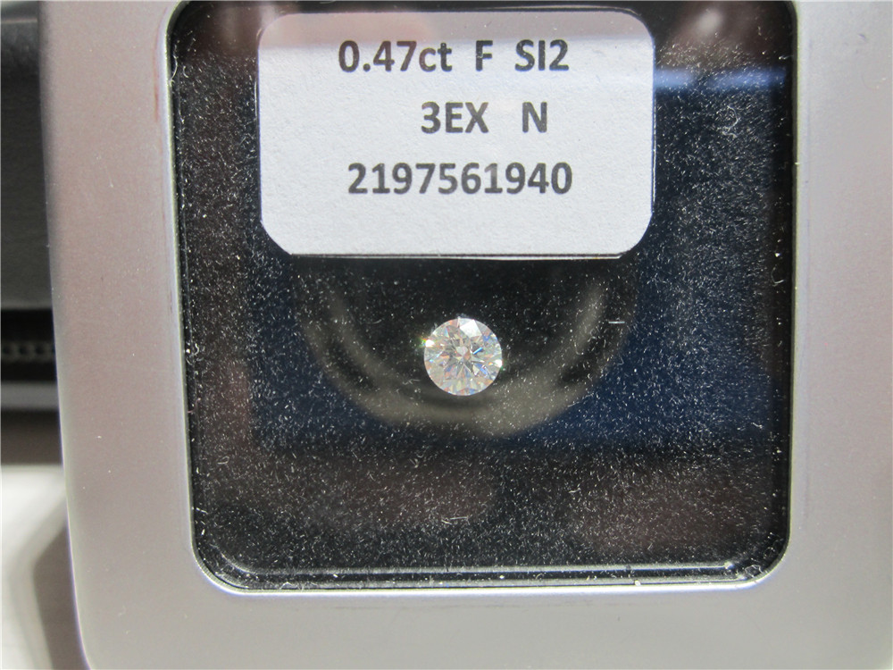 Left pavilion right Lie GIA naked drill 0 47ct F SI2 SI2 3EX N Beijing perimeter Tianjin Diamonds real body shop