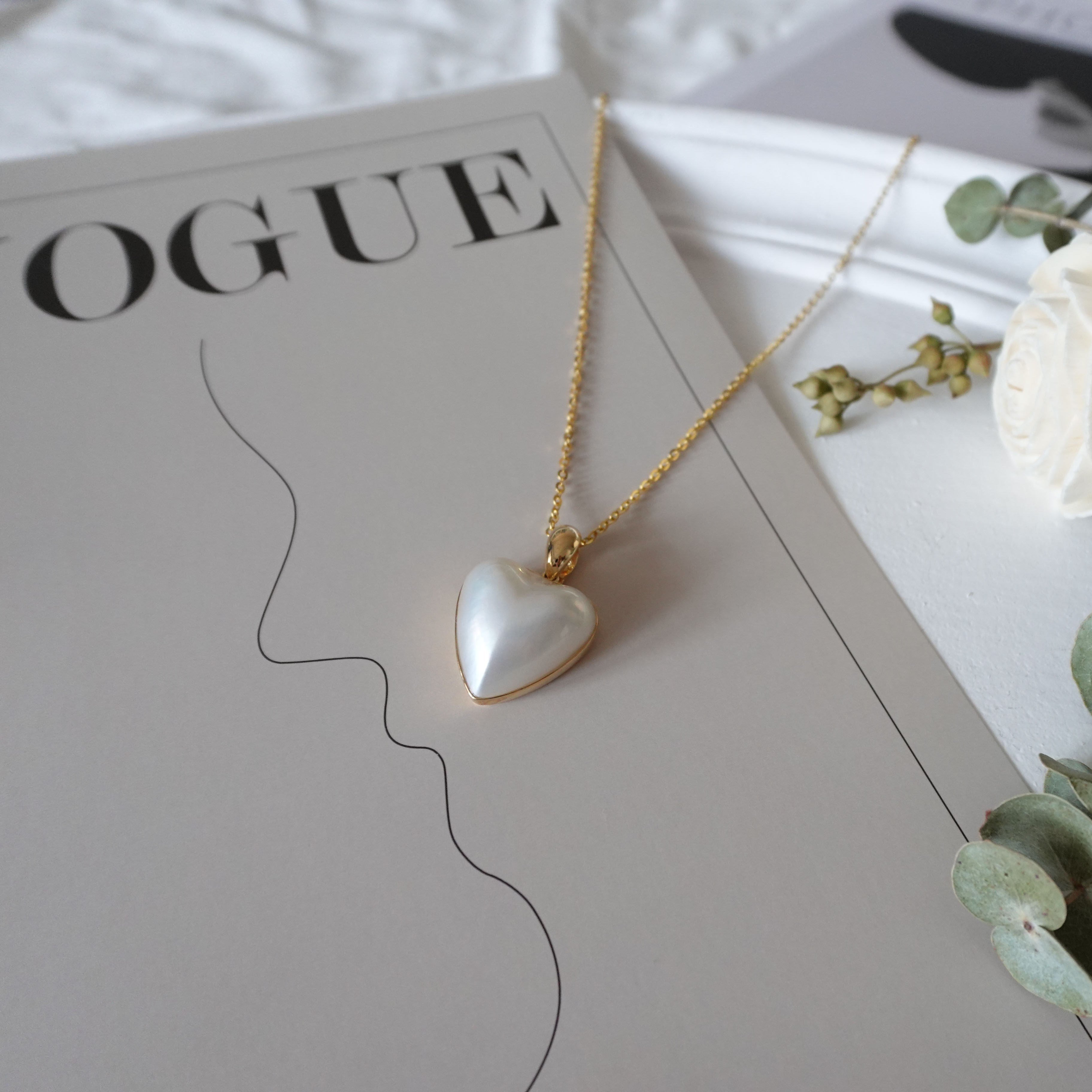 MEGAFREE Loving Mabe Pearl 18K Gold Pendant-Taobao