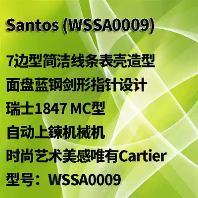 5Cgo CARTIER CARTIER Santos (WSSA0009) Large table strip 39 8mm Taiwan