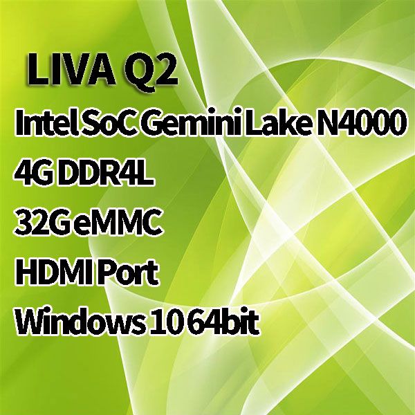 5Cgo ECS Elite LIVA Q2 Dual Core Mini PC N4000 4G 32G WiN10 Taiwan