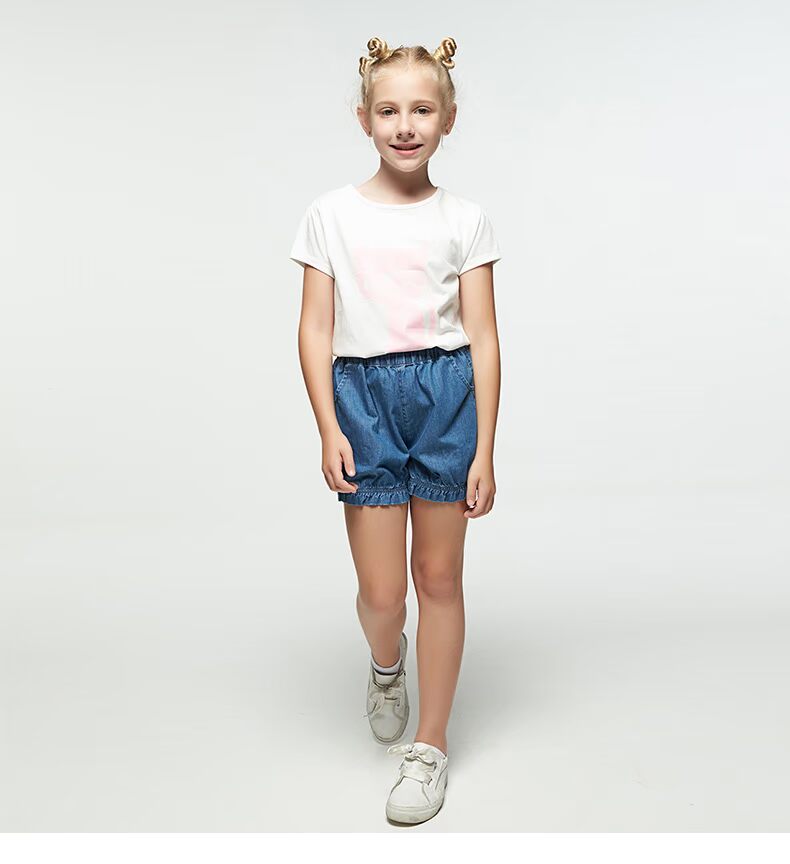 C & A bé gái cotton co giãn eo mùa hè quần short mới quần âu nước ngoài CA200217813 - Quần quần đùi bé trai