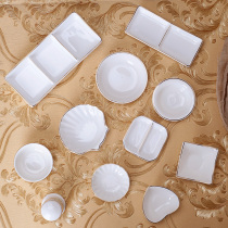 Creative hotel household ceramic Phnom Penh seasoning dish Grid plate Japanese restaurant multi-purpose flavor dish Vinegar dish Soy sauce dish