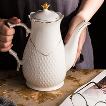 Ceramic European cold water kettle Cold water kettle Household medium and large heat-resistant large capacity filter single pot Coffee pot Teapot