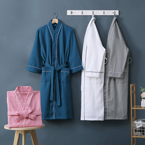 Pure cotton bathrobe summer water absorption quick-drying unisex 2020 new couples extended thin section a pair of yukata