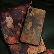 Chinese style retro glass craft personalized printed phone case fashion iphone case protective cover