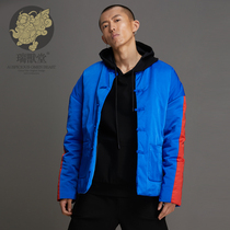 (Ruibeotang) playing the world Chinese style one-word buckle color matching Guochao youth Tang suit down jacket jacket