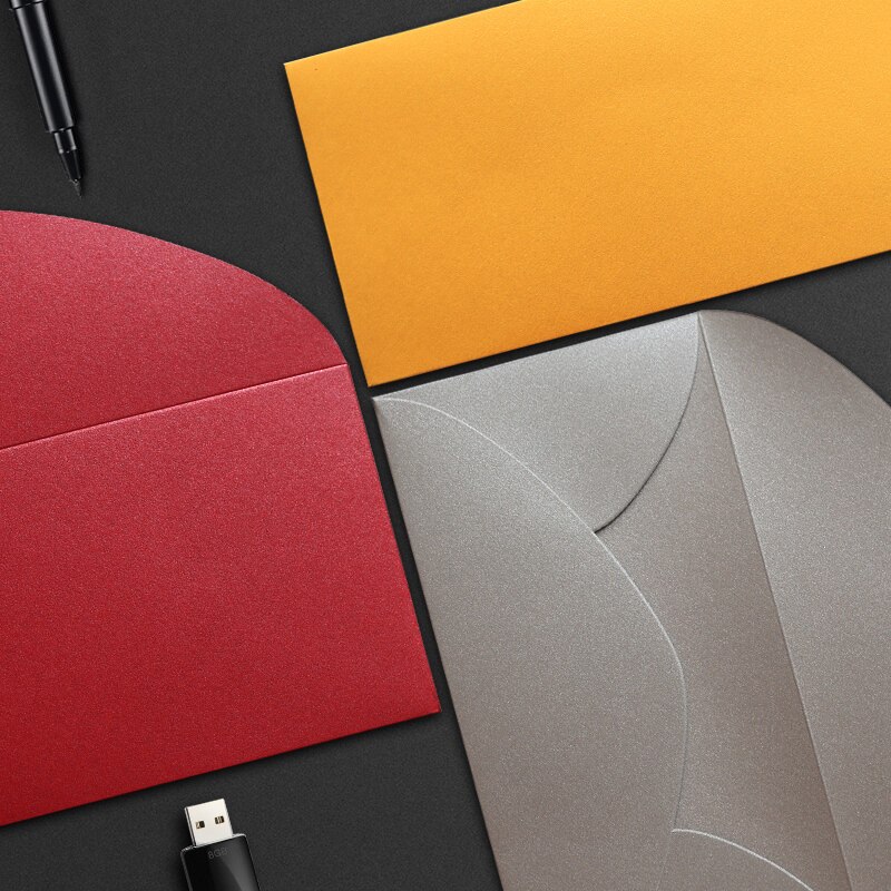 (11x22cm)Pearlescent paper No 5 DL envelope custom logo special paper invitation card Invitation letter thank you letter