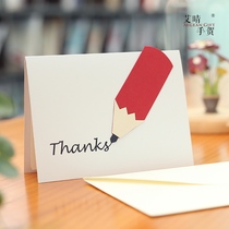 Ai Qing hand he 3d three-dimensional pencil greeting card piece practical graduation Thank you banquet to send female teacher gifts Thanksgiving gift