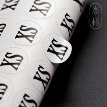 Size label round self-adhesive label Clothes size size stickers Mens and womens pants Underwear shoes number XS-XXXL stickers yards universal spot