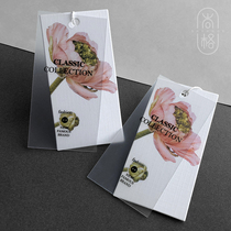 Clothes hang card custom men and girls clothing hang card custom clothing store label plastic label custom transparent PVC tear not rotten waterproof card personality Korean version of simple trademark logo free design