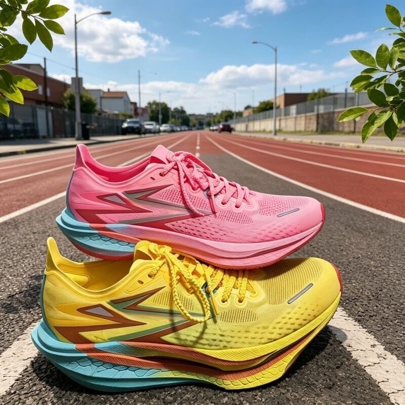 Feiran 4.0 Spongebob Foam Marathon Full-Length Carbon Plate Racing Shock-Absorbing Middle School Physical Exam Sports Running Shoes