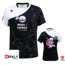 2018 new products South Korea UPTON badminton suit men and women sportswear speed dry short sleeve T-shirt cartoon ninja
