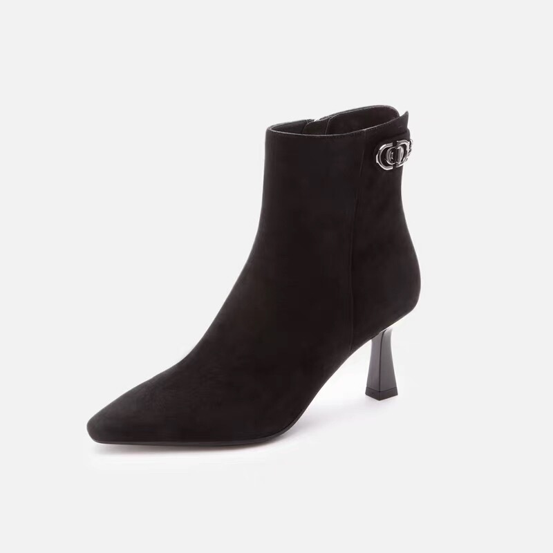 Laersdan Outlet Clearance Autumn/Winter Same Style Square-Toe High-Heel Women's Boots, Elegant and Graceful Stiletto Ankle Boots Laersdan Outlet Clearance Autumn/Winter Same Style Square-Toe High-Heel Women's Boots, Elegant and Graceful Stiletto Ankle Boots