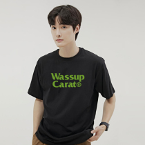 Wassup Summer Base Minimalist Pure Color Short Sleeve Men American Retro 100 Hitch High Street Casual Half Sleeve Romance