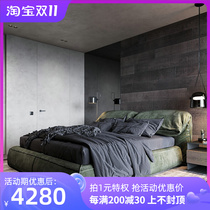 Baxter bed modern minimalist technology cloth master bedroom light luxury designer wabi-sabi style Italian soft bag cloth floor bed