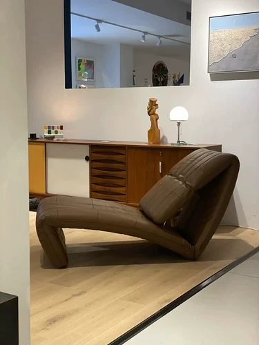 Швейцарская Барселона Фолд DS-266 Дизайнерский одиночный ленивый саудовский диван лока-хе-хэк