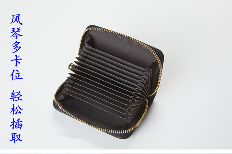 Phiên bản tiếng Hàn của túi khóa kéo nhỏ dành cho nữ Thẻ chủ thẻ accordion dành cho nữ ví đựng thẻ cho nữ