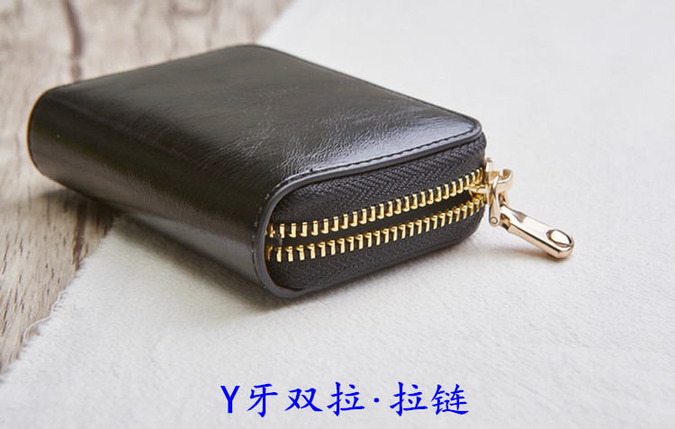 Túi đựng thẻ mini cầm tay Vị trí nhiều thẻ nam và nữ Gói thẻ khóa kéo nhỏ và đơn giản Vị trí thẻ 20 ví cầm tay nam