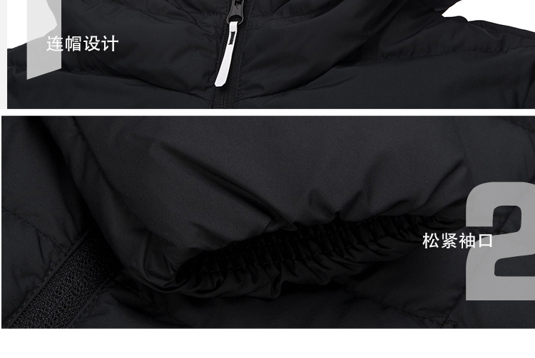 Li Ning áo khoác ngắn nữ mới ấm áp trùm đầu nhẹ mùa xuân vịt trắng xuống quần áo thể thao màu hồng AYMM106 - Thể thao xuống áo khoác áo phao nữ dáng dài đẹp