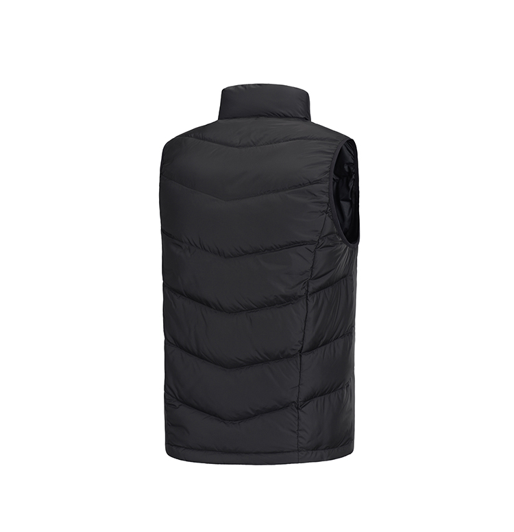 Li Ning ngắn xuống vest nam chạy loạt áo ấm đứng cổ áo xám nam vịt thể thao - Áo thể thao áo khoác reebok