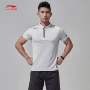 Li Ning ngắn tay áo polo nam 2018 mới đào tạo loạt thể thao áo sơ mi nam mùa hè thể thao ao thun polo nam