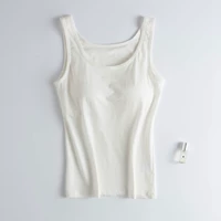 Với miếng đệm ngực tích hợp áo yếm nữ bằng vải cotton mỏng chạm đáy áo ngực thép không mặc miễn phí - Áo vest áo ngực nữ