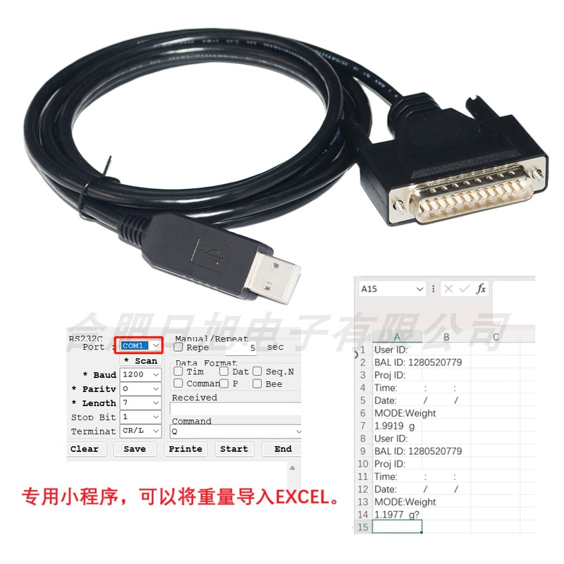 USB to Db25-Pin Soris Digital Balance Digital Scale Ycc01-Usbm2 Data Cable Communication Cable USB to Db25-Pin Soris Digital Balance Digital Scale Ycc01-Usbm2 Data Cable Communication Cable