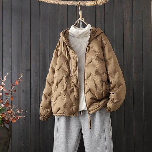 Зимний пуховик с молнией, бархатная куртка, 2023, свободный крой, утиный пух