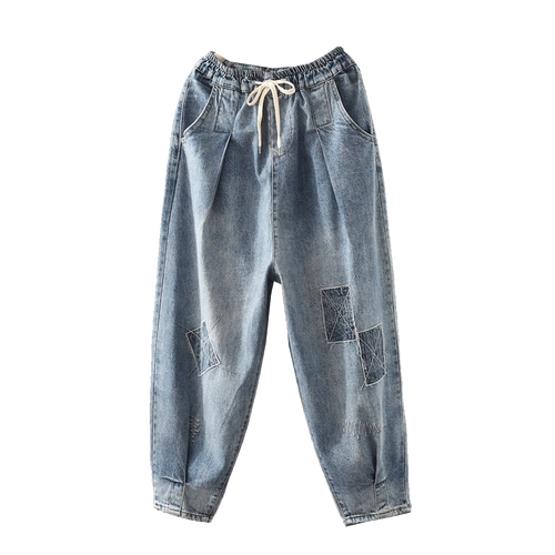 Весенние штаны, джинсы, 2021 года, свободный прямой крой, высокая талия, по фигуре