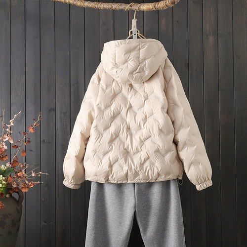 Зимний пуховик с молнией, бархатная куртка, 2023, свободный крой, утиный пух