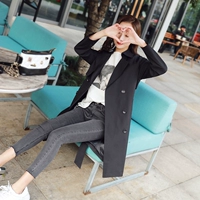Áo gió nữ dài phần gió Anh 2019 áo khoác mới phổ biến mùa xuân Phiên bản Hàn Quốc của trang phục tự may mùa xuân và mùa thu nữ - Trench Coat áo ấm