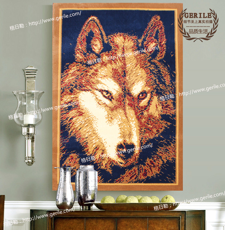 Manufacturer direct sales boutique imitation wool woven three-dimensional decoration wolf book house Xuanguan Decorative Tricks of the tapestry tapestry tapestry tapestry