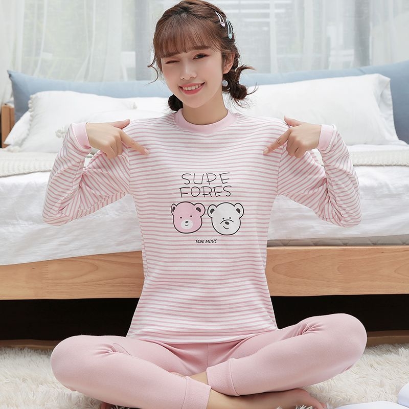 . Thu cô gái con trai quần áo cotton mùa thu mùa thu quần thiết lập cơ sở học sinh trung học trẻ bông áo len lót cao.