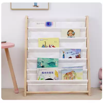 Nordic children's picture book rack baby landing solid wood storage home simple economical small reading comic bookshelf