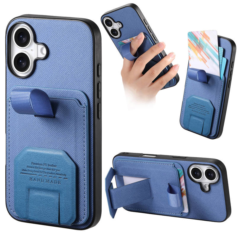 Folding Invisible Stand Suitable for Apple 15 Plus Phone Case, 16 Card Holder, iPhone 17 Pro Max Card Case Integrated, 13 Card Slot, 12 Card Insertable, 11 Card Holder, 14 Access Card, 16 Plus Men's 17